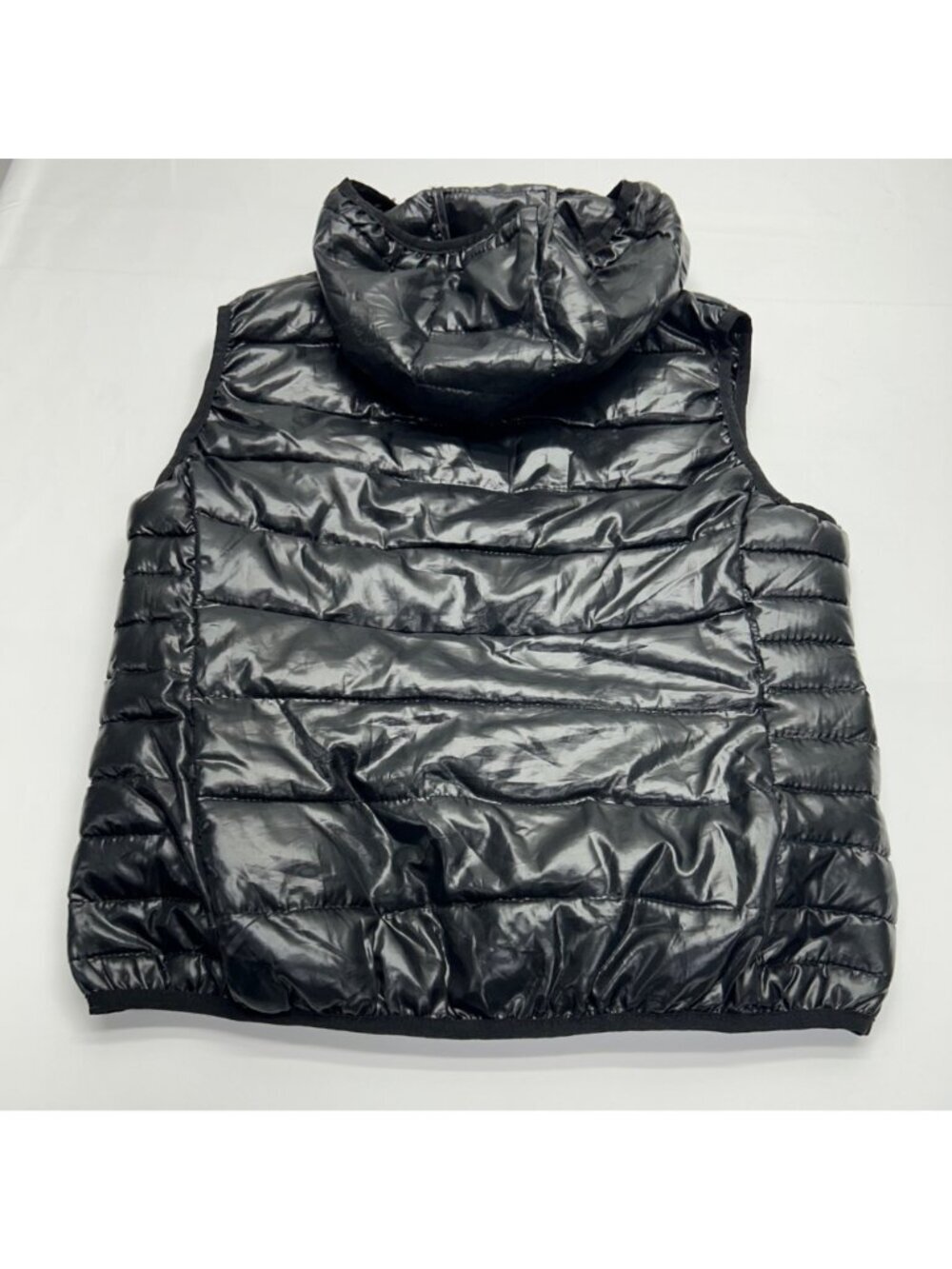 Yoki Black Puffer Vest With Hood Lightweight Quilted Design Size Women's Large - Picture 8 of 16